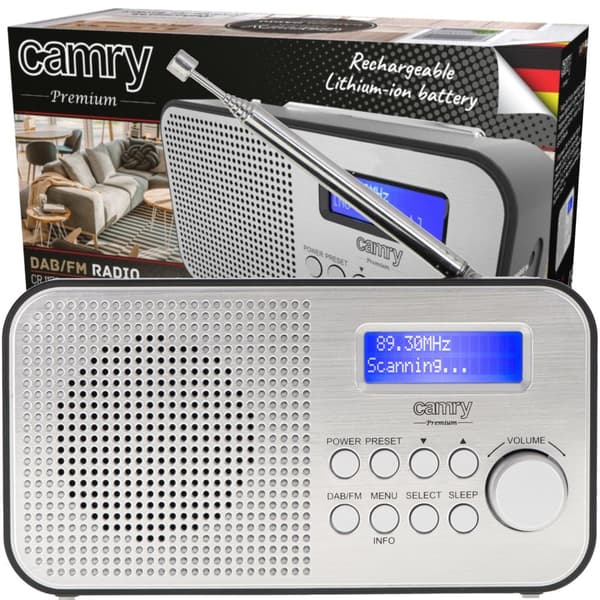 RADIOBUDZIK CYFROWE ALARM FM / DAB / DAB+ USB CAMRY CR1179
