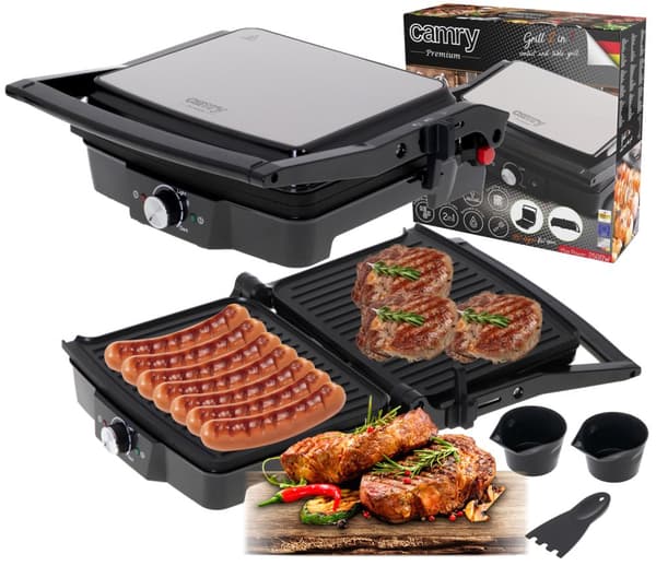 GRILL ELEKTRYCZNY OPIEKACZ ROZKŁADANY 2500W