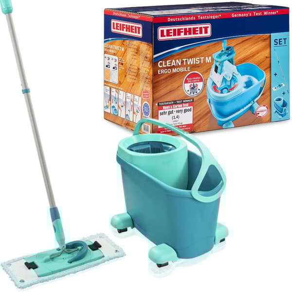 MOP OBROTOWY PŁASKI LEIFHEIT CLEAN TWIST ERGO M 33cm KÓŁKA | 52121