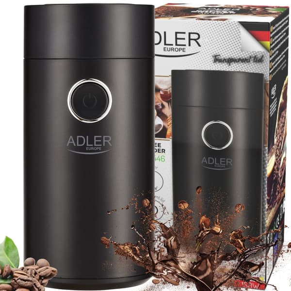 MŁYNEK DO MIELENIA KAWY ADLER | AD4446BS | BLACK SILVER