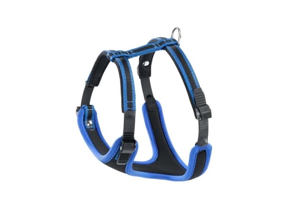 Ferplast Small Size Dog Harness ERGOCOMFORT SMALL - Justerbar sele til små hunde, behagelig, polstret, dobbelt mikrojustering, hurtig frigørelse, bl