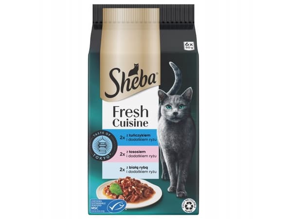 SHEBA Mini Fresh Cuisine Taste of Tokyo - mokra karma dla kota - 6x50 g