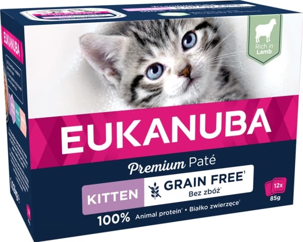 Eukanuba Euk Cat Kitten Lamb Pate 12x85g