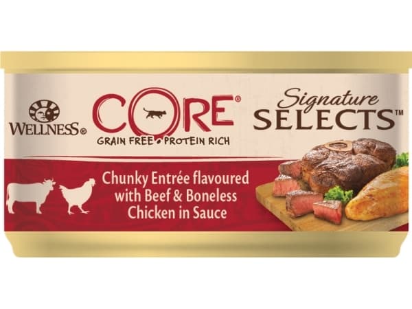 CORE Sig.Selects Chunky w/Beef + Boneless Chicken 79g - (24 pk/ps)