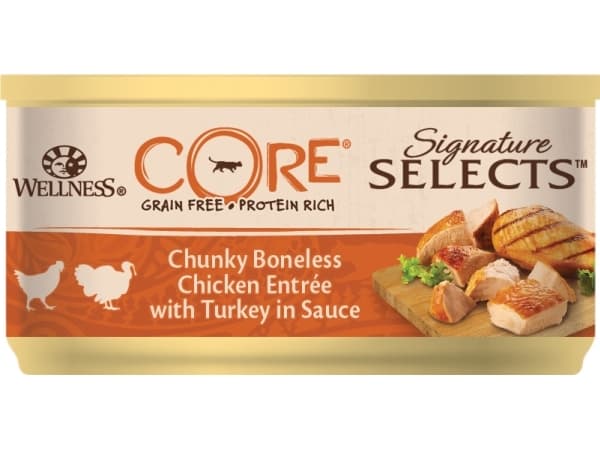 CORE Sig.Selects Chunky Boneless Chicken Entrée w/Turkey 79g - (24 pk/ps)