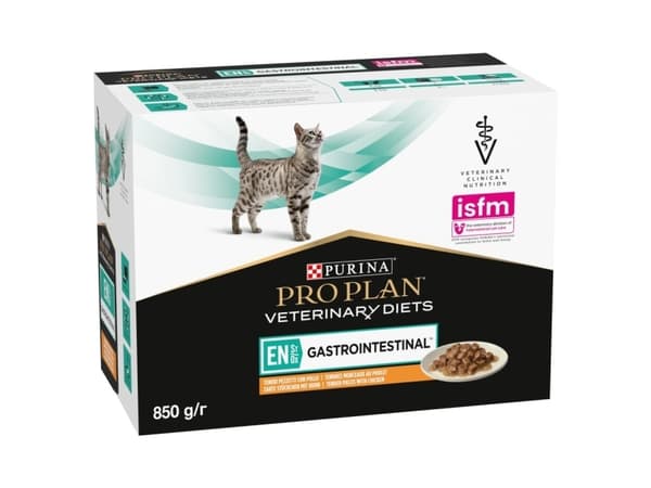 PURINA Pro Plan Veterinary Diets EN St/Ox Gastrointestinal - kissan märkäruoka - 10 x 85g