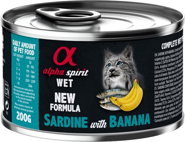 CAT Sardine with banana can, AlphaSpirit, 200 g