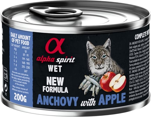 CAT Anchovy with red apple can, AlphaSpirit, 200 g - (6 pk/ps)