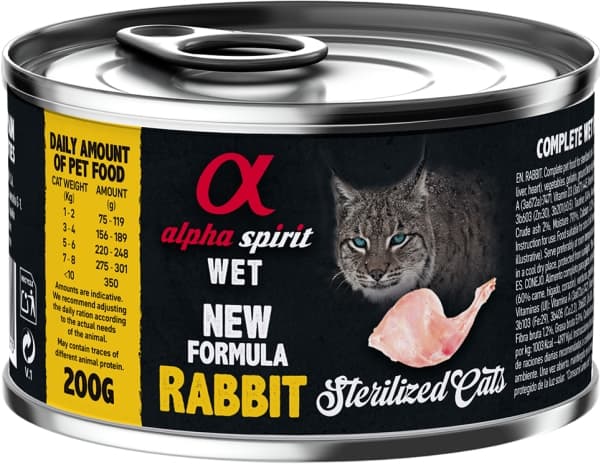 AlphaSpirit CAT Rabbit for Sterilised Cats 200 g