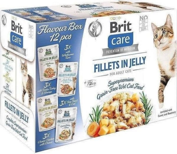 Brit Care Cat Flavour box Fillet in Jelly, 4*3 pcs. (12*85g
