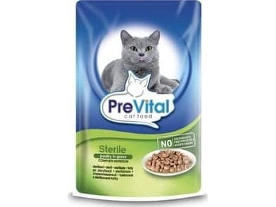 PreVital Komplett kattmat Prevital Steril med fjäderfä i sås 100g