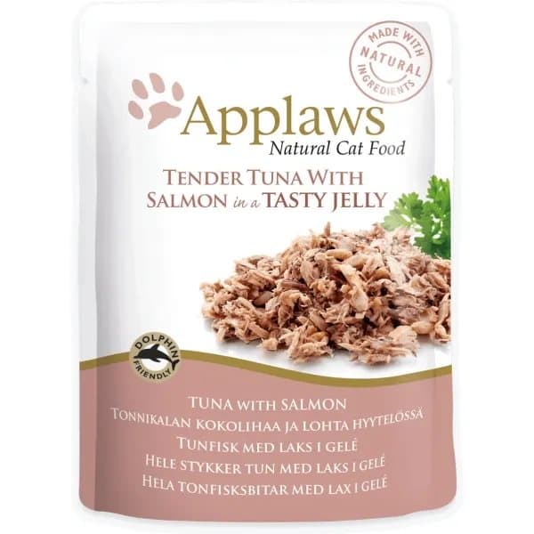 Applaws kissa annospussi tonnikalaa ja lohta hyytelössä 70g