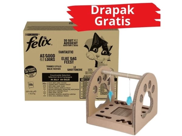 PURINA FELIX FANTASTIC Mix Wiejskie smaki 120x85g
