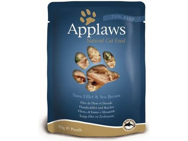 Applaws kattpåse Tonfisk och havsbraxen 70g