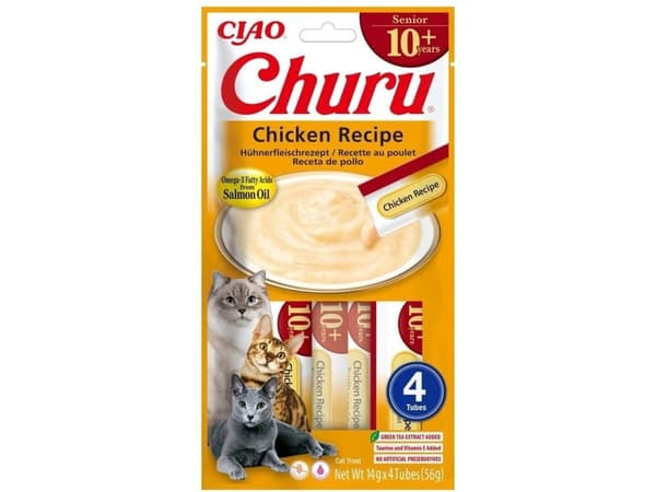 INABA CAT CHURU SENIOR CHICKEN przysmak dla kota 4x14g (56g)