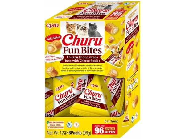 INABA CAT FUN BITES CHICKEN&TUNA&CHEESE 8x12g (96g)