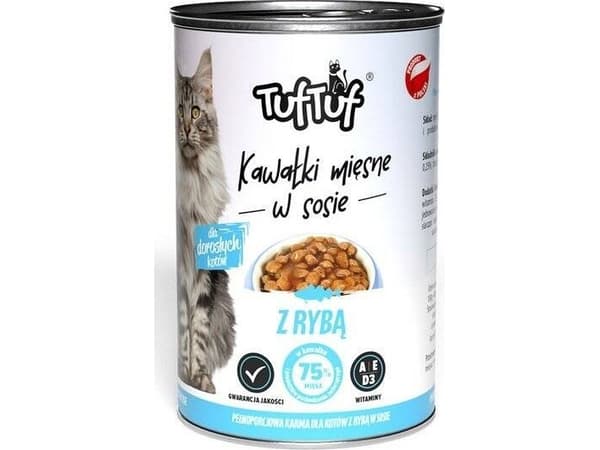 BULT TUF TUF Karma dla kota Kawałki Mięsne z Rybą 415g