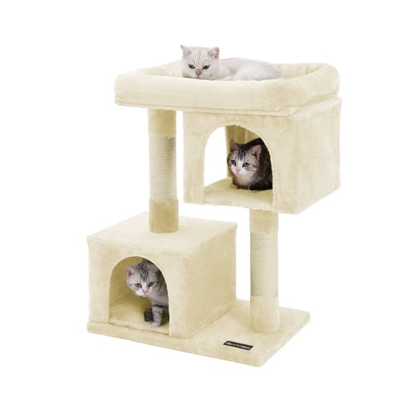 2-hulls skrapestolpe 84 cm beige