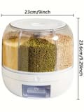 Miniatyrbillede 3 af 9: Rotationsdispenser til opbevaring og dispensering af foder og spirer - 6 rum