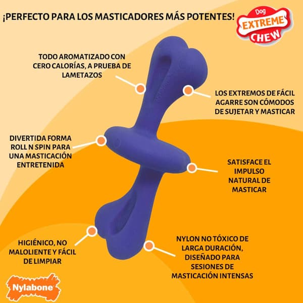 Bone Nylabone Blue Bacon L