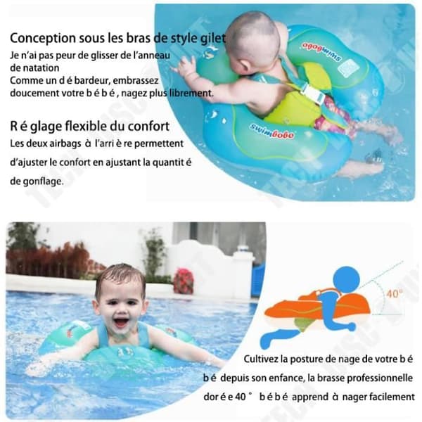 TD® babysimring anti-kvävning liggande ring baby anti-rotation axillär ring För baby 3-7 månader