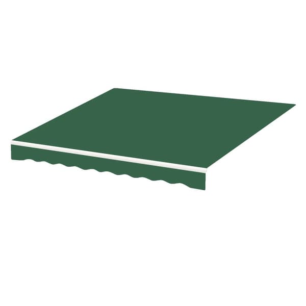 Vattentät utdragbar markisduk, hållbart Oxford-material, UV-skydd,3x2,5m, Mörkgrön