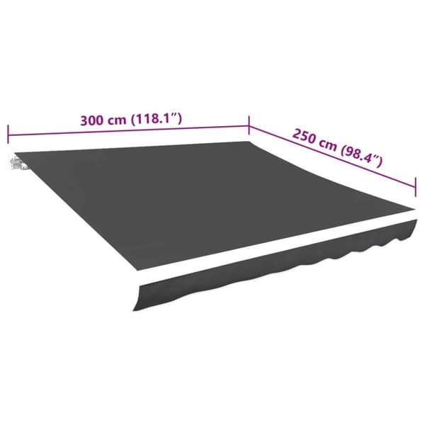 vidaXL Markiisikangas antrasiitti 300x250 cm