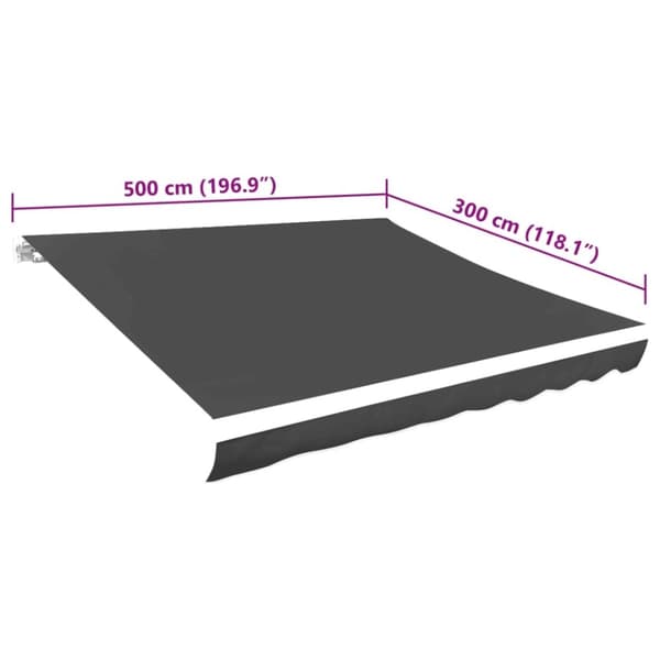 vidaXL Markiisikangas antrasiitti 500x300 cm