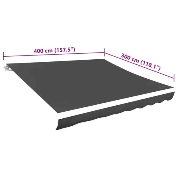 vidaXL Markiseduk 400x300 cm antrasitt