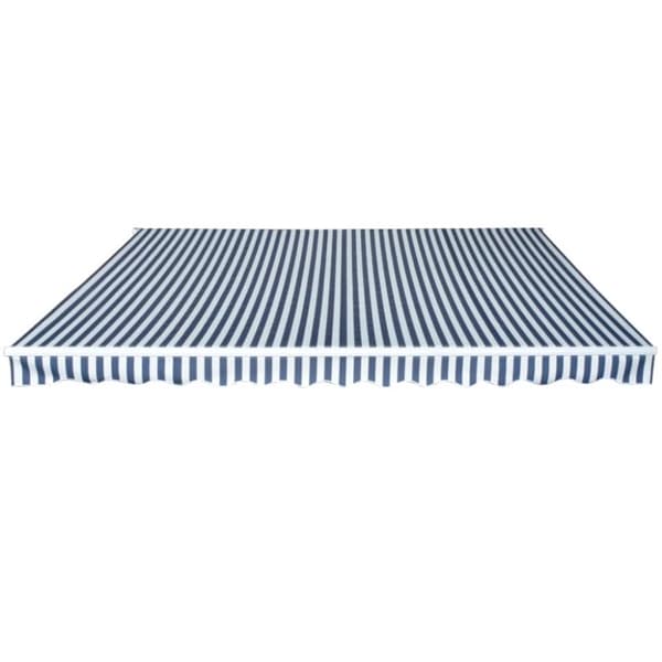 vidaXL Foldbar markise manuell 450 cm blå/hvit
