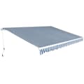 Miniatyrbilde 1 av 6: vidaXL Foldbar markise manuell 450 cm blå/hvit