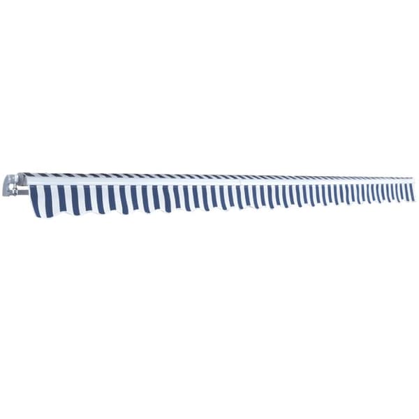 vidaXL Foldbar markise manuell 500 cm blå/hvit