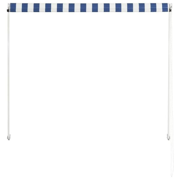 vidaXL foldemarkise 150x150 cm blå og hvid