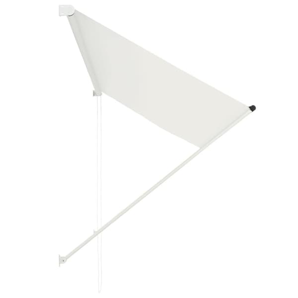 vidaXL Uttrekkbar markise 250x150 cm kremhvit