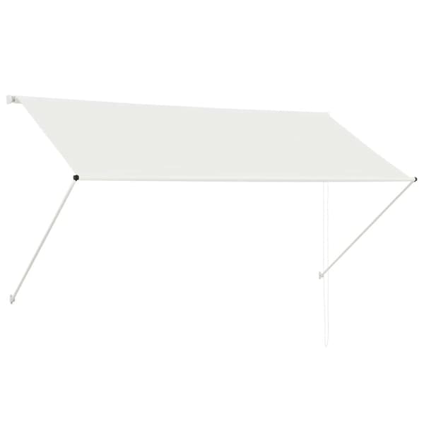 vidaXL Uttrekkbar markise 250x150 cm kremhvit