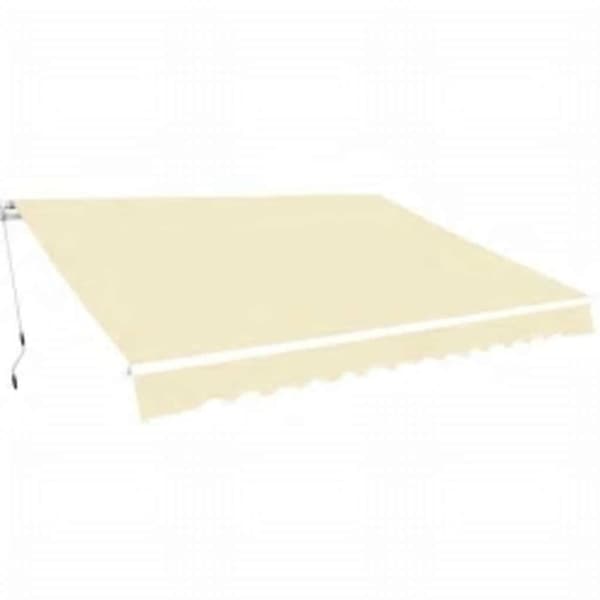 vidaXL Foldbar markise manuell 600 cm kremhvit