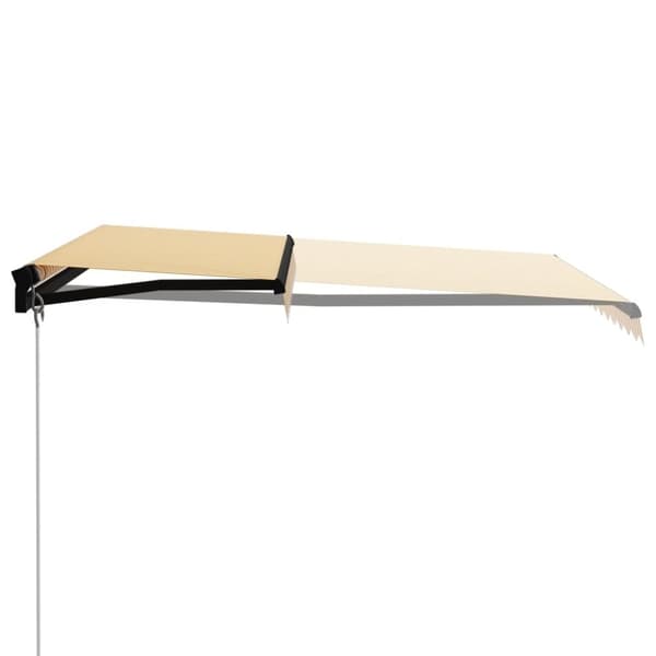 vidaXL Manuell uttrekkbar markise 300x250 cm gul og hvit