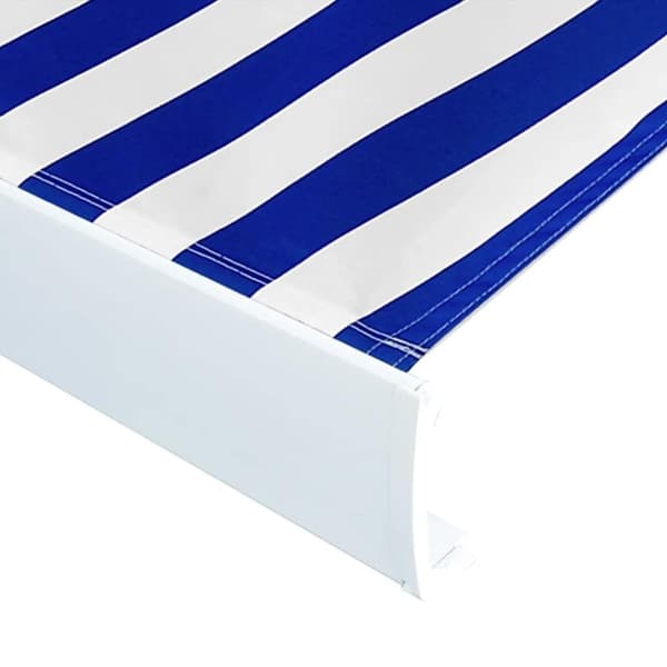 vidaXL Moottoroitu kasettimarkiisi 400x300 cm sininen ja valkoinen