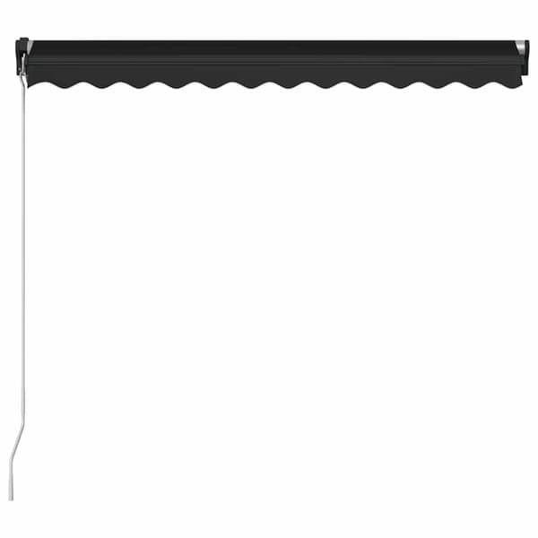 vidaXL Manuaalisesti kelattava markiisi LEDillä 300x250 cm antrasiitti