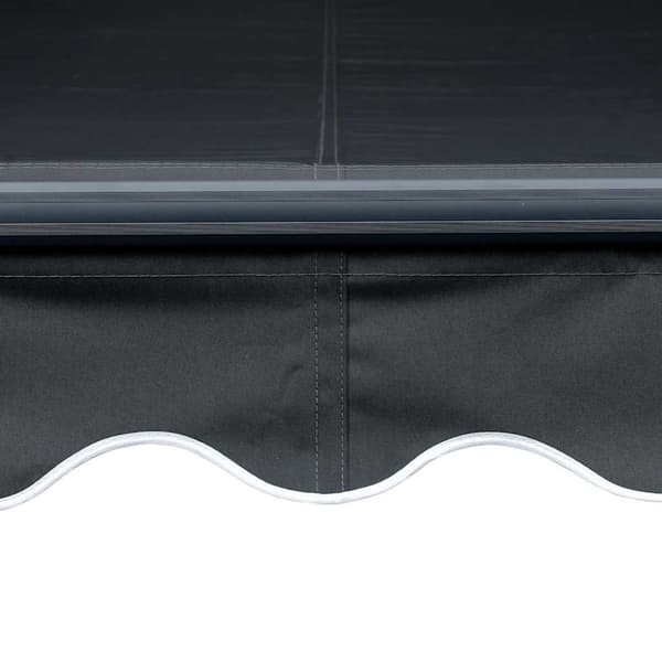 vidaXL Manuaalisesti kelattava markiisi LEDillä 300x250 cm antrasiitti
