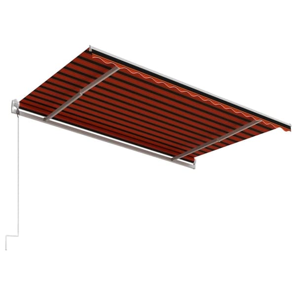 vidaXL Automatisk uttrekkbar markise 400x300 cm oransje og brun