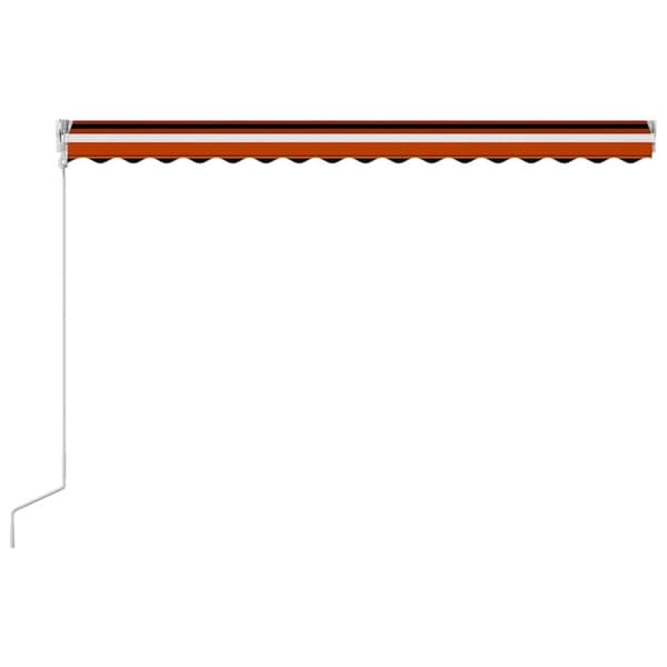 vidaXL Automatisk uttrekkbar markise 400x300 cm oransje og brun