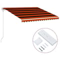 Miniatyrbilde 2 av 9: vidaXL Automatisk uttrekkbar markise 400x300 cm oransje og brun