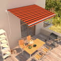 Miniatyrbilde 1 av 9: vidaXL Automatisk uttrekkbar markise 400x300 cm oransje og brun