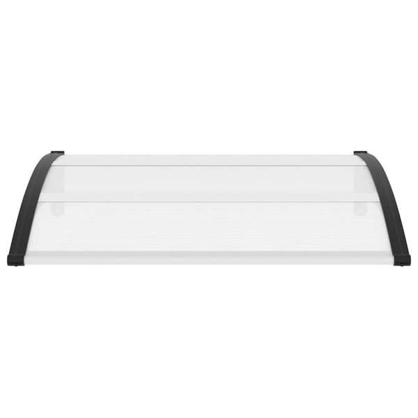vidaXL Entrétak svart och transparent 120x75 cm PC