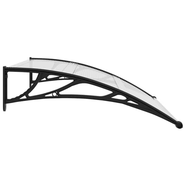 vidaXL Entrétak svart och transparent 120x75 cm PC