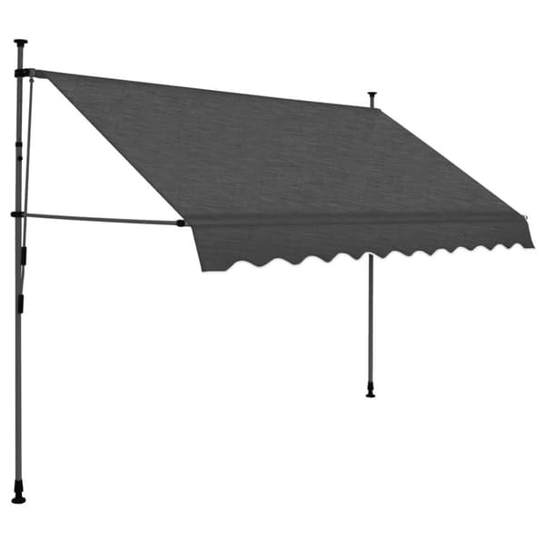 vidaXL Manuell uttrekkbar markise med LED 300 cm antrasitt
