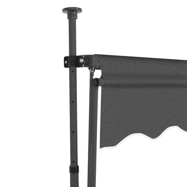 vidaXL Manuell uttrekkbar markise med LED 200 cm antrasitt