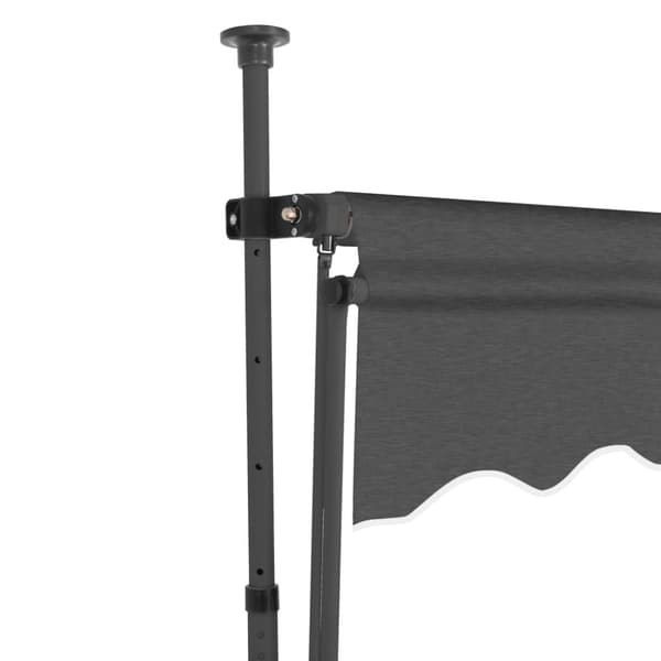 vidaXL Manuell uttrekkbar markise med LED 350 cm antrasitt