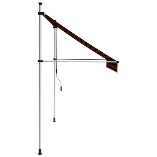 vidaXL Sisäänkelattava markiisi 250 cm oranssi ja ruskea
